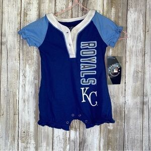 NWT MLB Kansas City Royals Blue Onsie Girls 3-6M